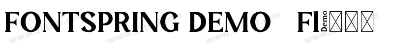 FONTSPRING DEMO   Fl字体转换